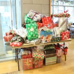 Table Full of Wrapped Gifts