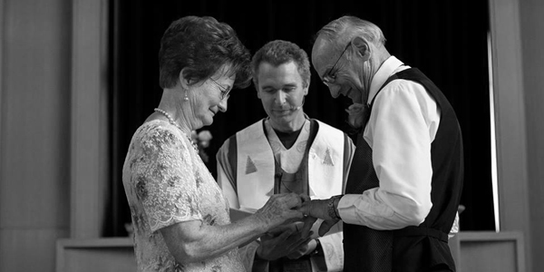 Elderly Couple Getting Married